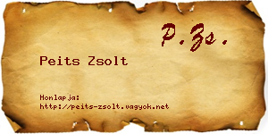 Peits Zsolt névjegykártya
